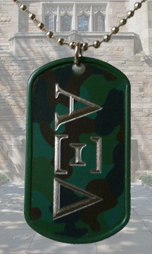 Green Camouflage Dog Tag