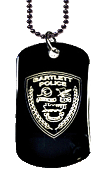 Premium Grossy Black Stainless Steel Dog Tag