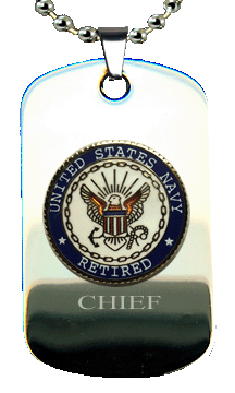 Navy Retired Chief Dog Tag