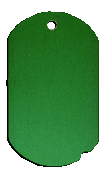 Green Dog Tag Blank