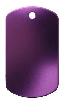 Purple Dog Tag Blank