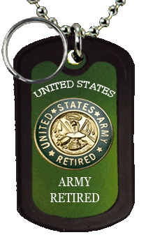 Army Retired Dog Tag