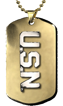 Navy Letters Dog Tag
