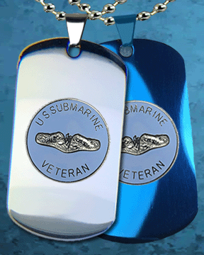 Stainless Steel Navy Submarine Dog Tag