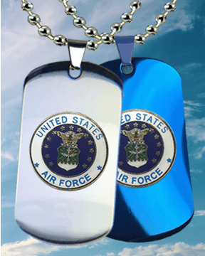 Stainless Steel Air Force Insignia dog tag