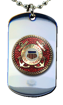 Stainless Steel Coast Guard Dog Tag