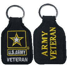Army Veteran Embroidered Key Chain