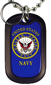 Navy Insignia Aluminum Dog Tag