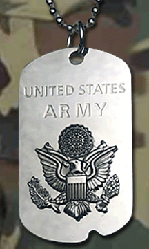 Stainless Steel Army Dog Tag