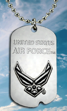 Stainless Steel Air Force Dog Tag