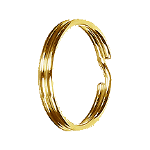 1" Gold Split Key Ring