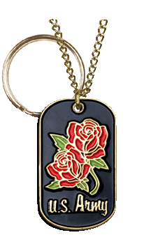 Army Rose Dog Tag for Ladies