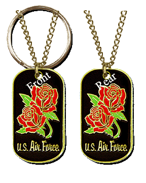 US Air Force Mini Rose Dog Tags
