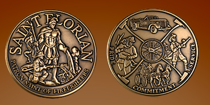 Saint Florian Firefighter Coin