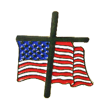 American Flag with Cross
