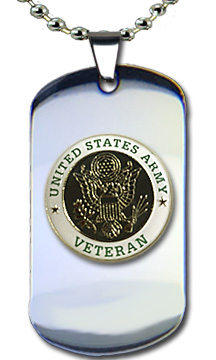 U.S. Army Veteran Steel Dog Tag