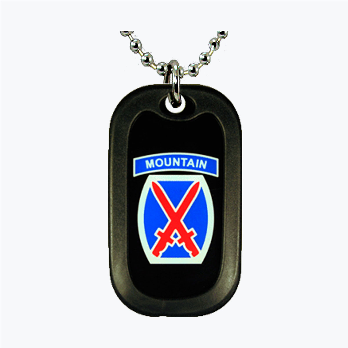 Army 10th Mountain Division Aluminum Dog Tag
