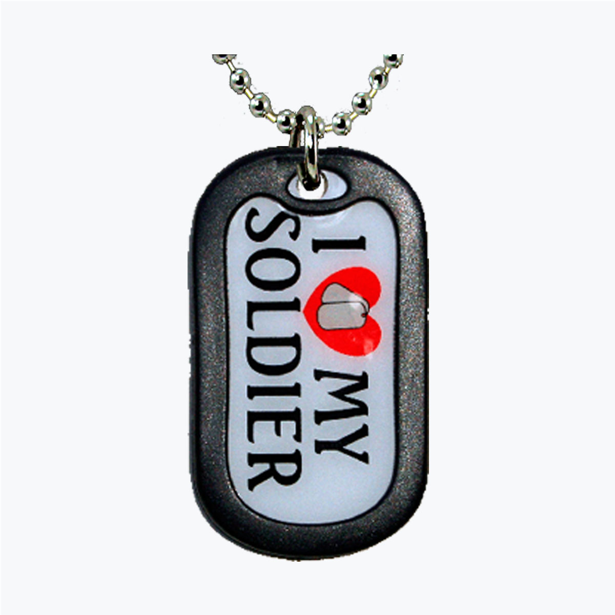 Army I Love My Soldier Aluminum Dog Tag