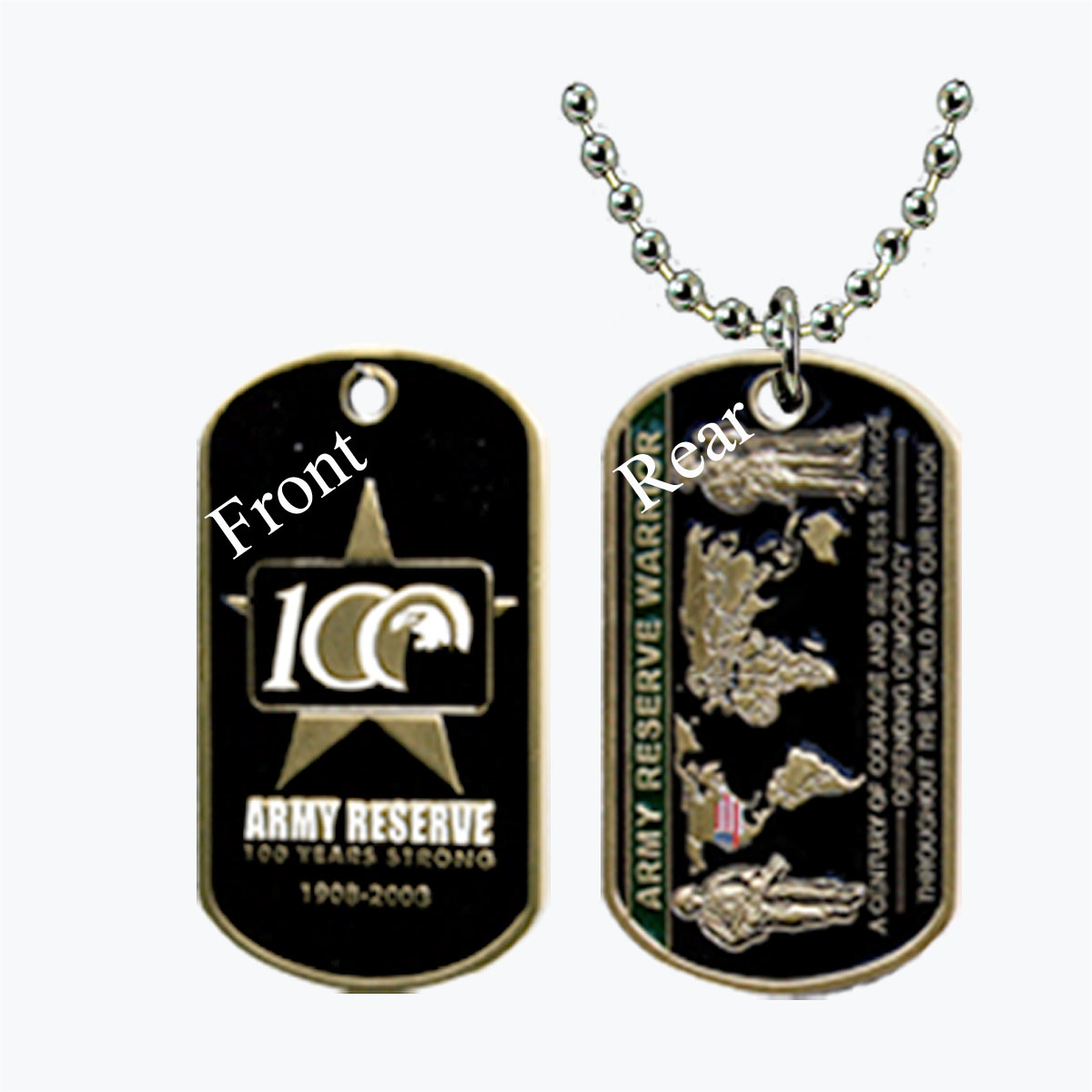 Army Reserve 100 Years Dog Tag
