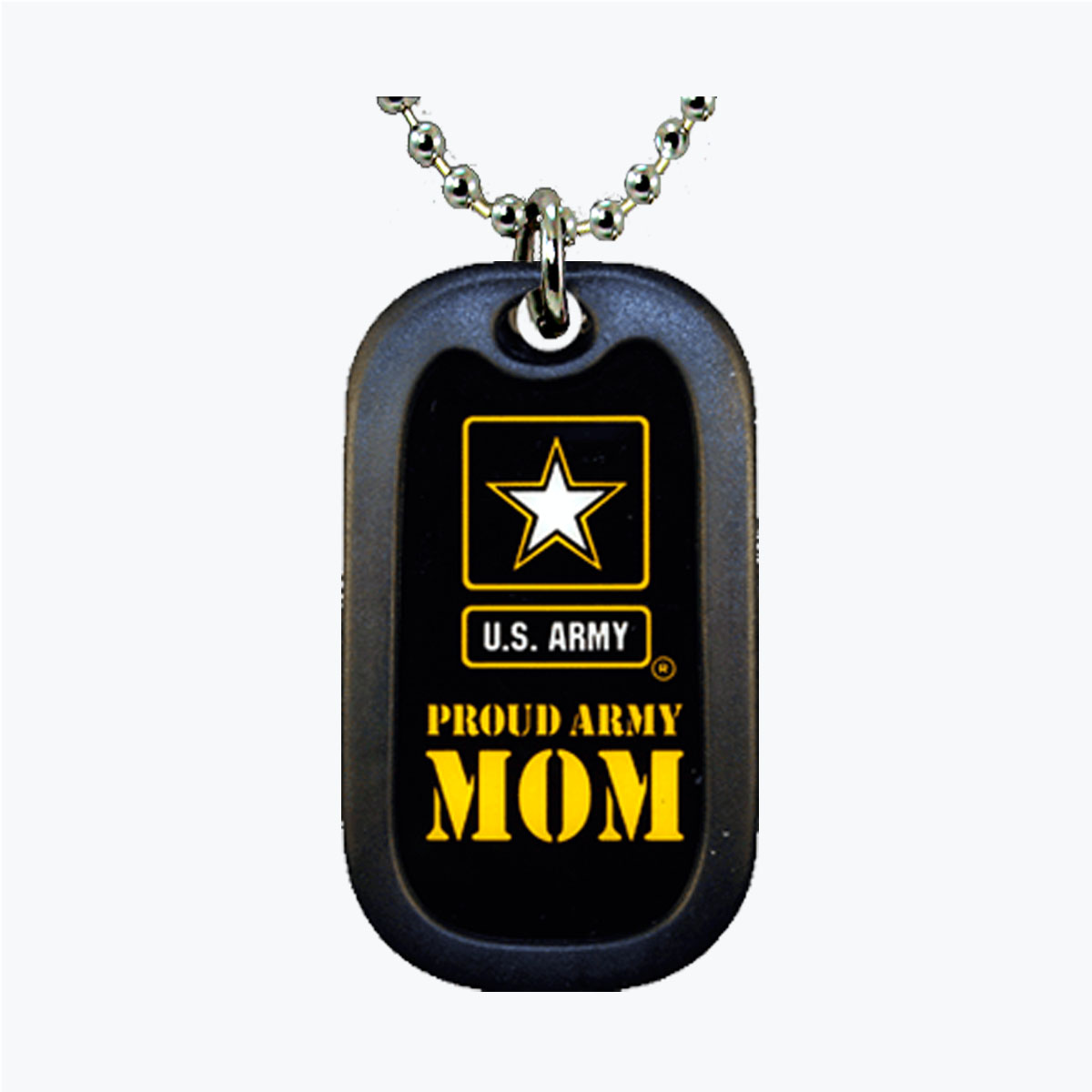 Proud Army Mom Aluminum Dog Tag