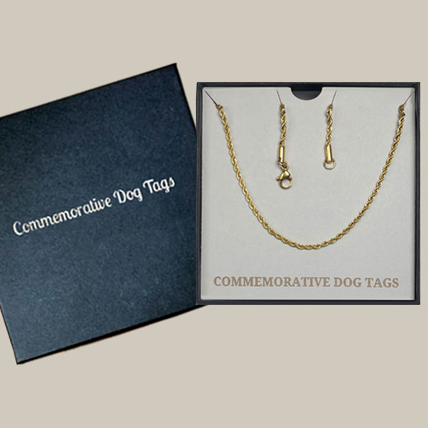 2.0mm stainless twisted rope chain in included cotton-filled box