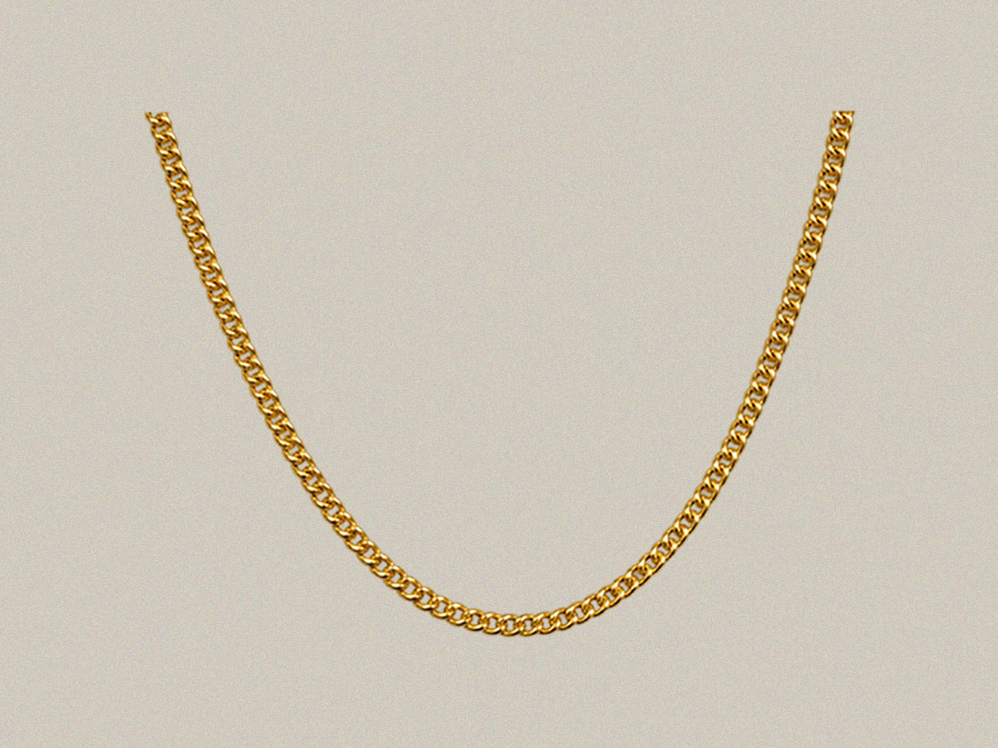 2.2mm Gold Stainless Curb Link Chain