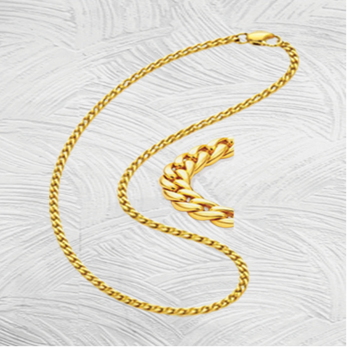 2.2mm Gold Stainless Steel Curb Link Chain