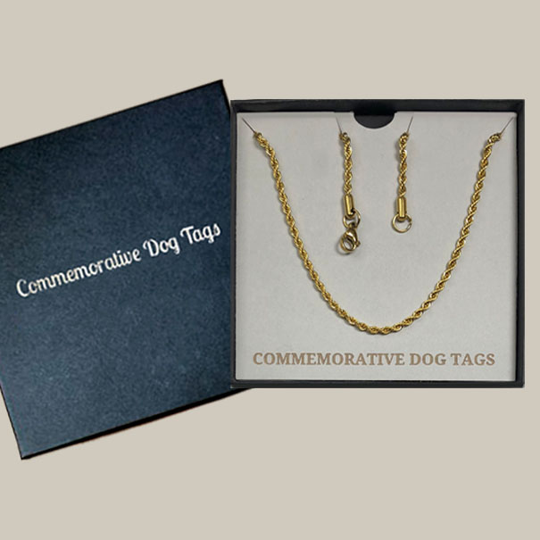 2.5mm stainless twisted rope chain in included cotton-filled box