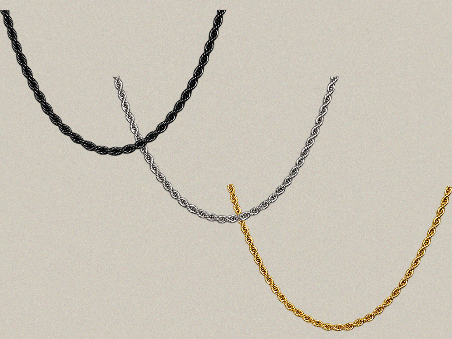 2.5mm Stainless Twisted Rope Chain