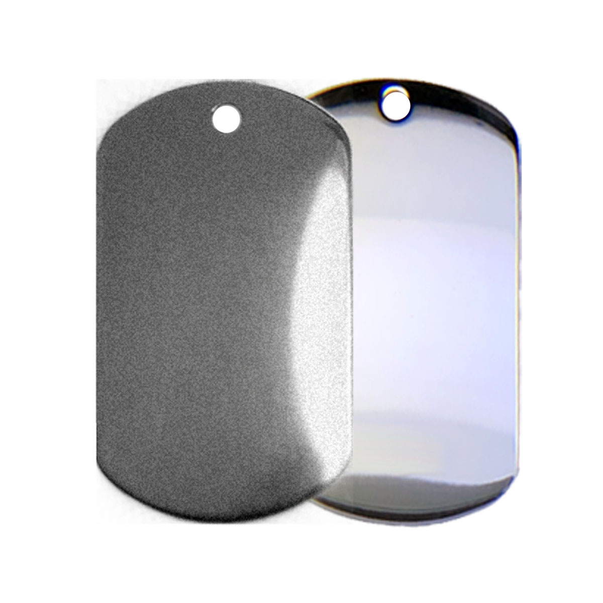 Matte Rough  Service Stainless Steel Dog Tag Blanks