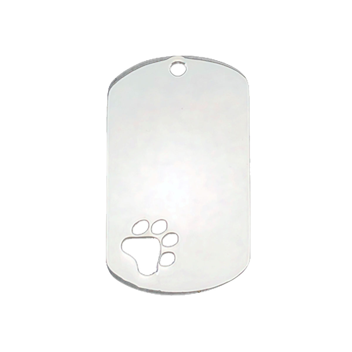 Stainless Steel Paw Cutout Dog Tag Blank
