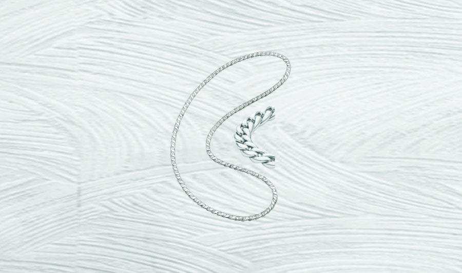 2.8mm Stainless Curb Link Chains No Clasp