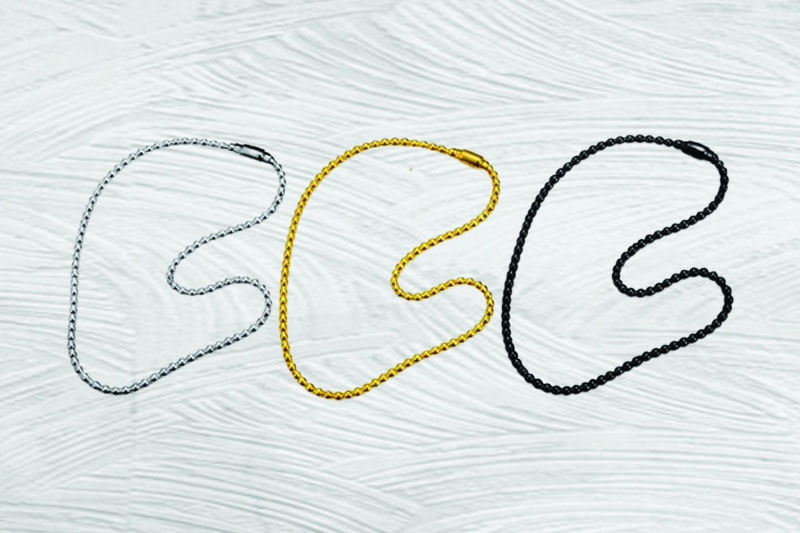 Regulation Size 2.4mm Stainless Steel Ball Chains