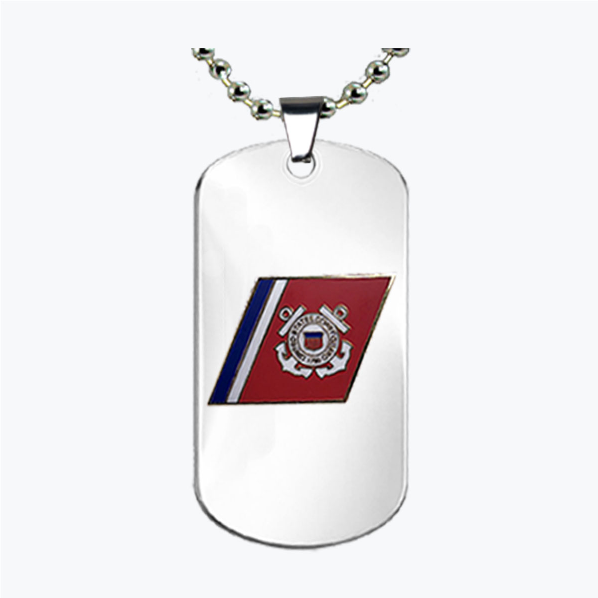Coast Guard Racing Stripes Dog Tag