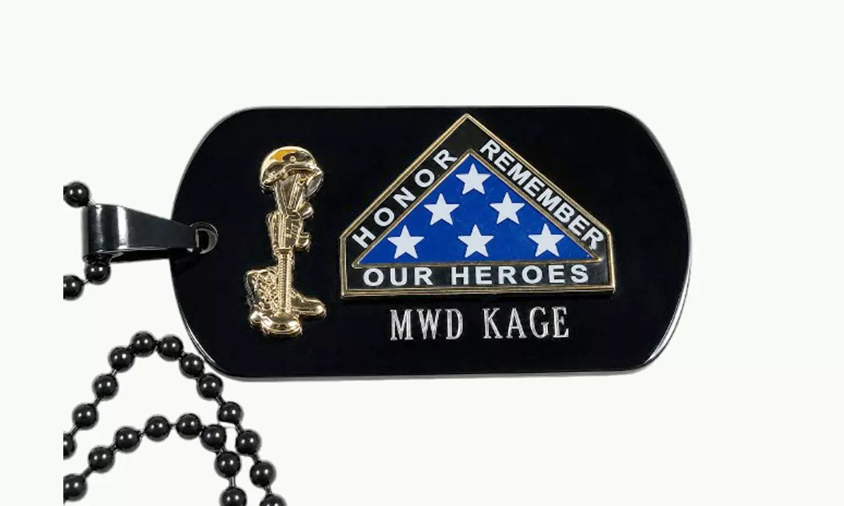 Honor Remember our Heroes dog tag