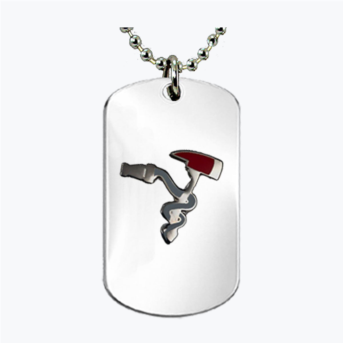 Firefighter Hose and Axe Dog Tag