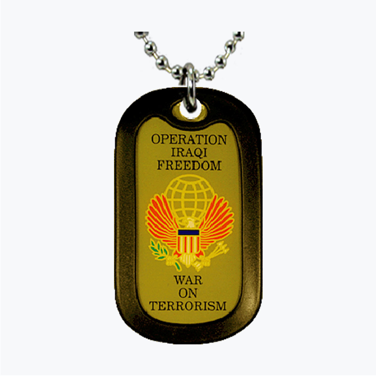 Operation Iraqu Freedom War on Terrorism Dog Tag