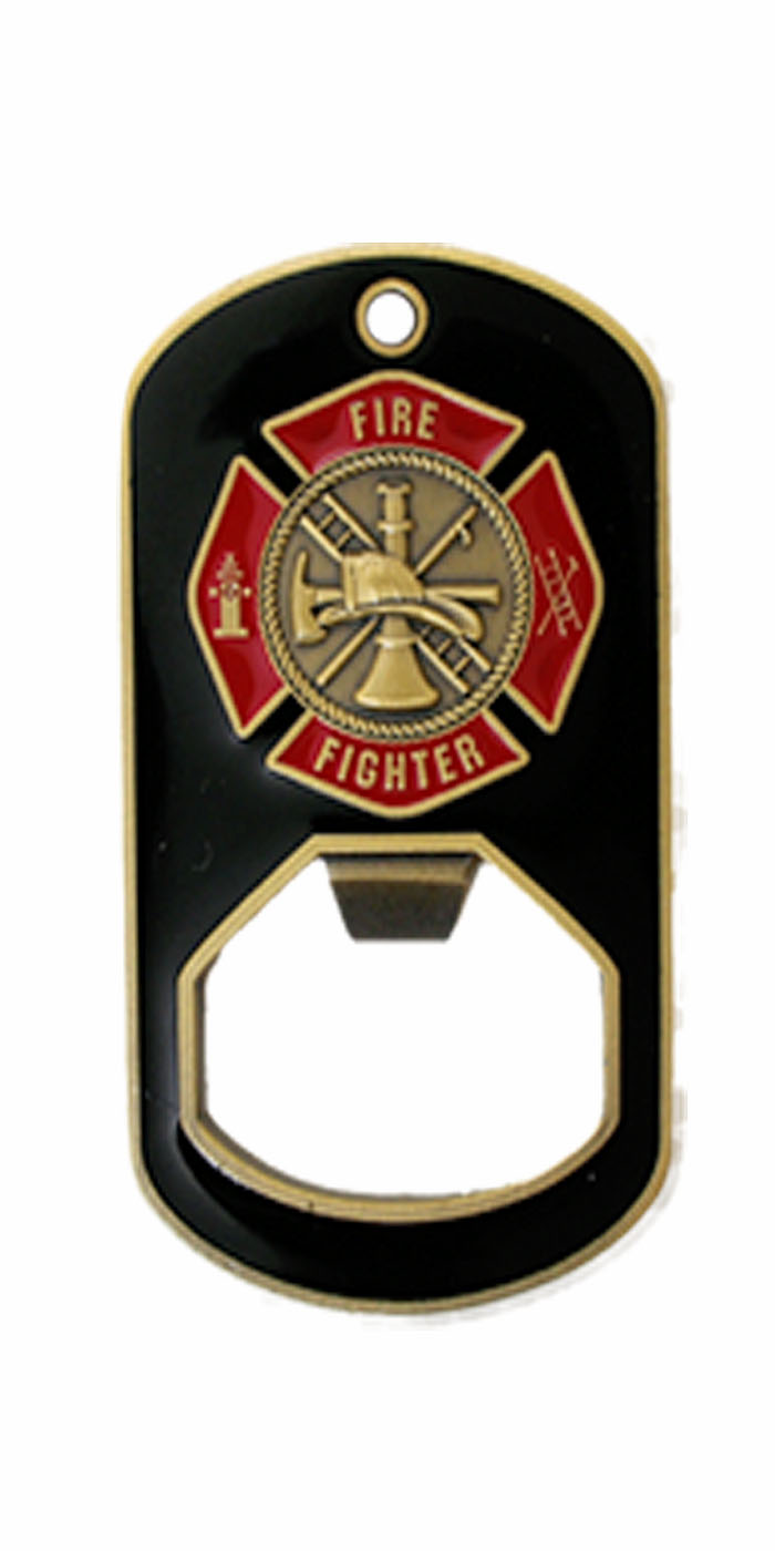 Fire Department Post Alarm Bottle Opener - Front View