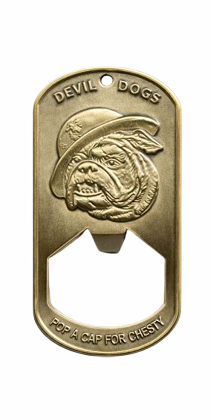 Marine Corp Devil Dogs Bottle Opener - Back View