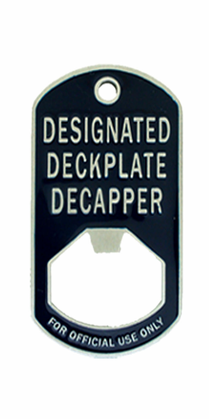 Navy Deckplate Bottle Opener - Back View
