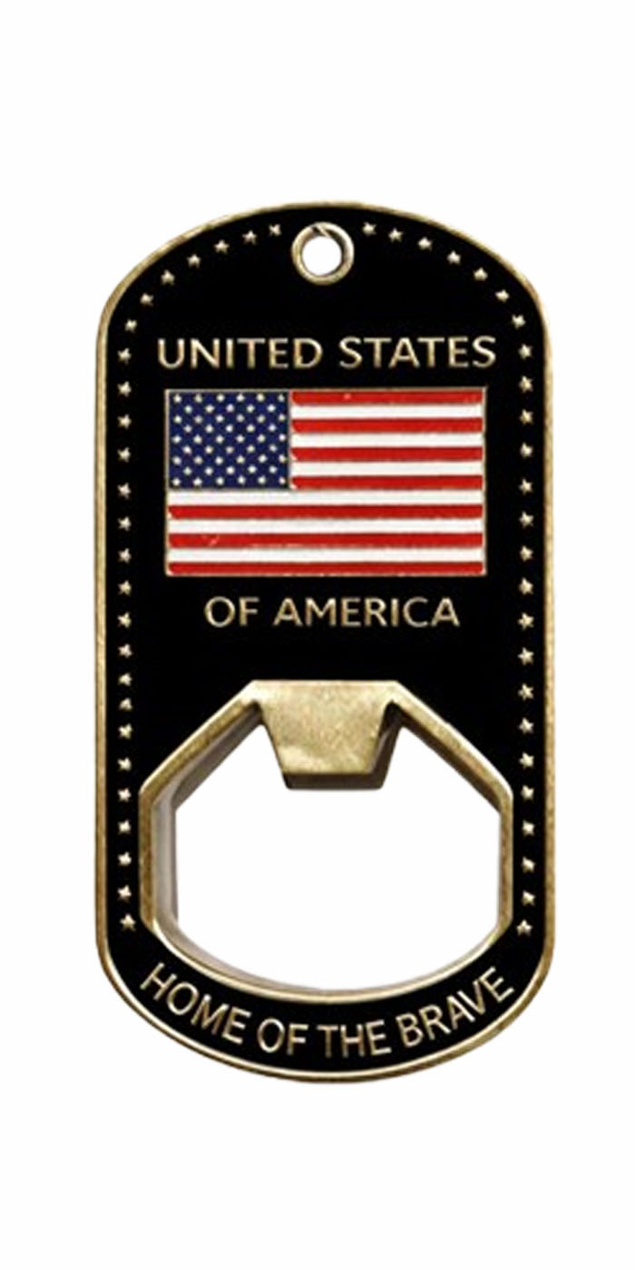 Support Our Troops Bottle Opener - Front View