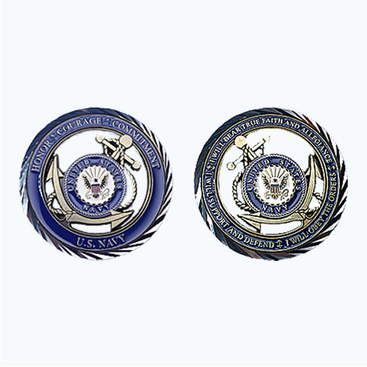 U.S. Navy Core Values Challenge Coin
