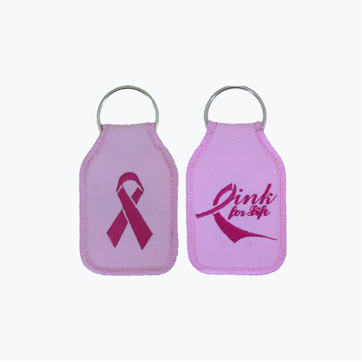 Pink for Life Pink Embroidered Key Fob