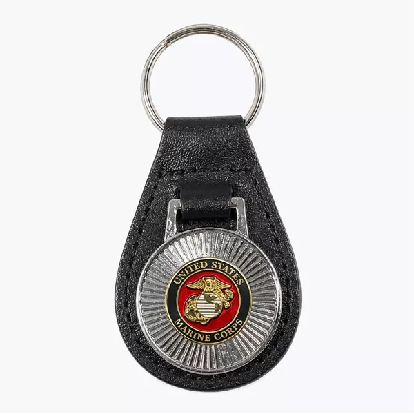 U.S. Marine Corps Leather Key Fob