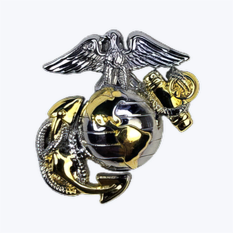Marine Globe & Anchor Lapel Pin