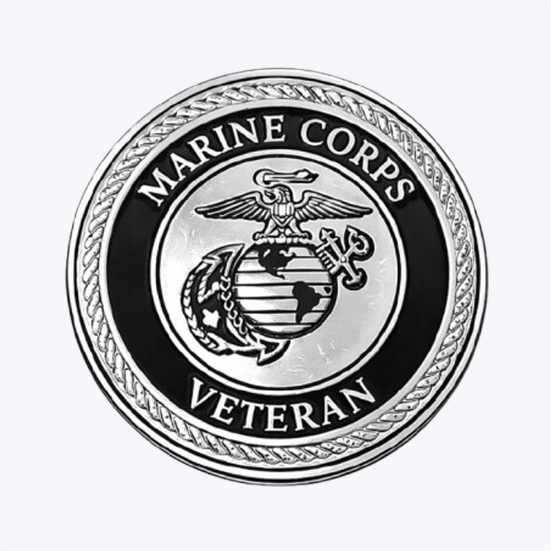 Marine Veteran Silver Lapel Pins
