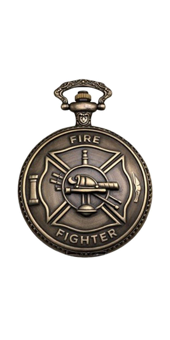 Fire Department Pocket Watch - Front View