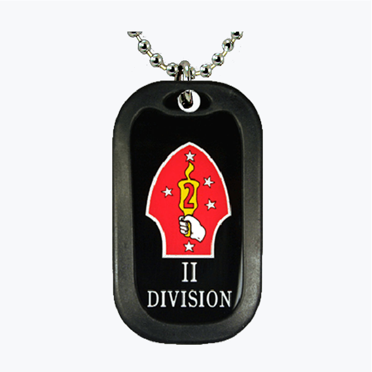 Marine Second Marine Division Aluminum Dog Tag