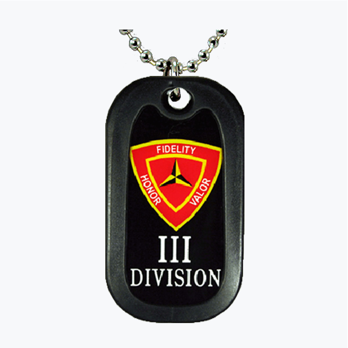Marine Third Marine Division Aluminum Dog Tag