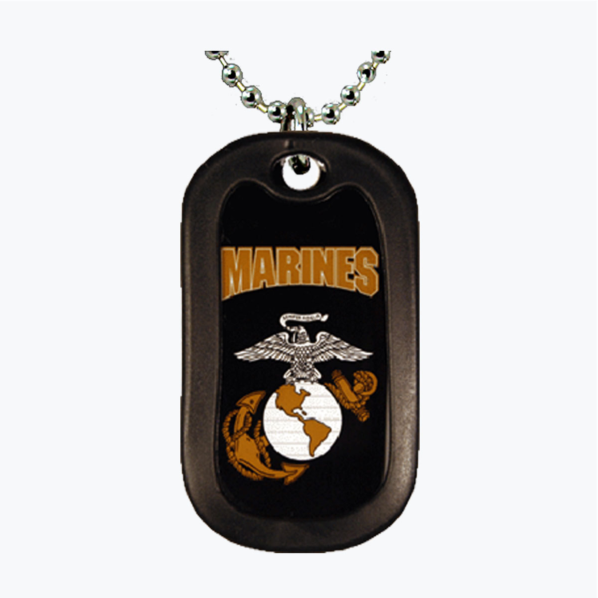 Marine Globe and Anchor Aluminum Dog Tag